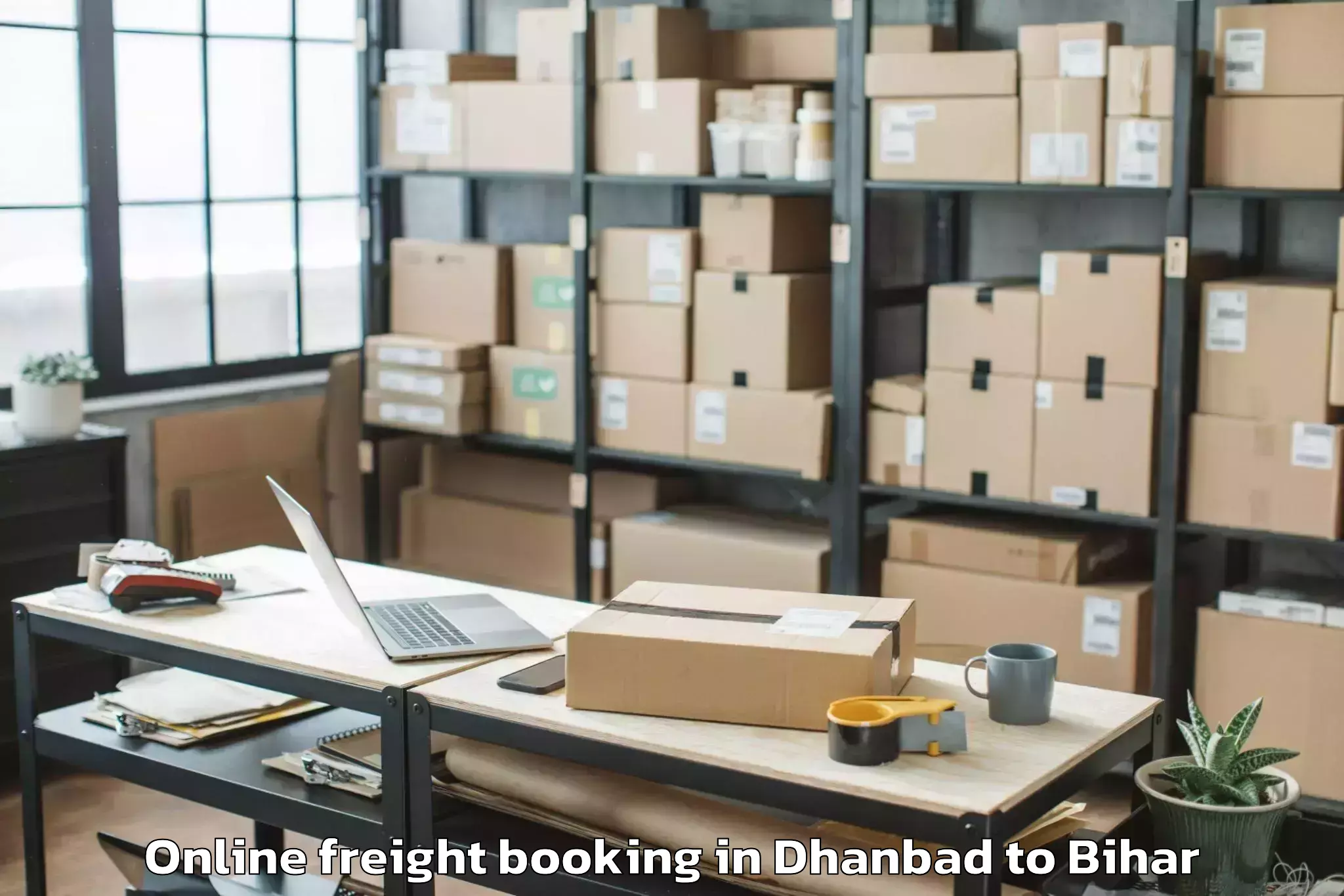 Easy Dhanbad to Raghunathpur Buxar Online Freight Booking Booking